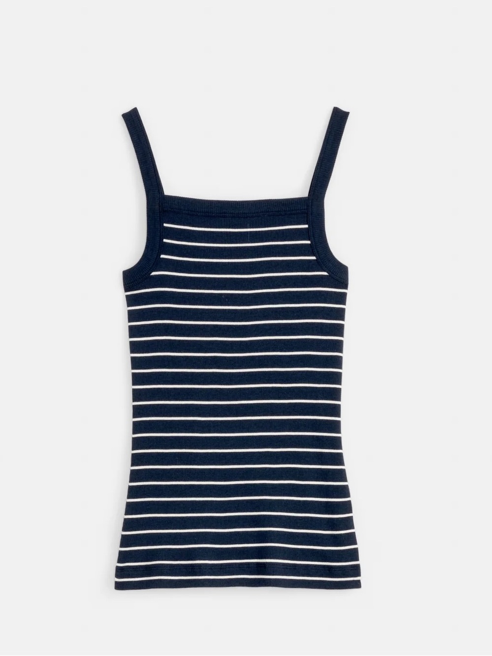 Alex Mill Lara stripped navy tank top in fine rib